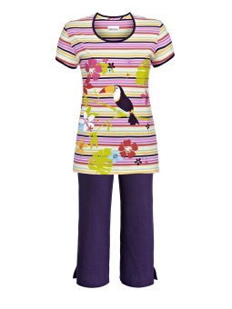 pyjama corsaire à manches...